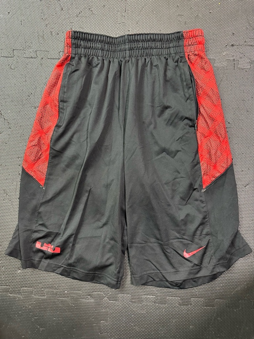 Nike LeBron James  Men’s Black & Red Athletic Basketball Shorts